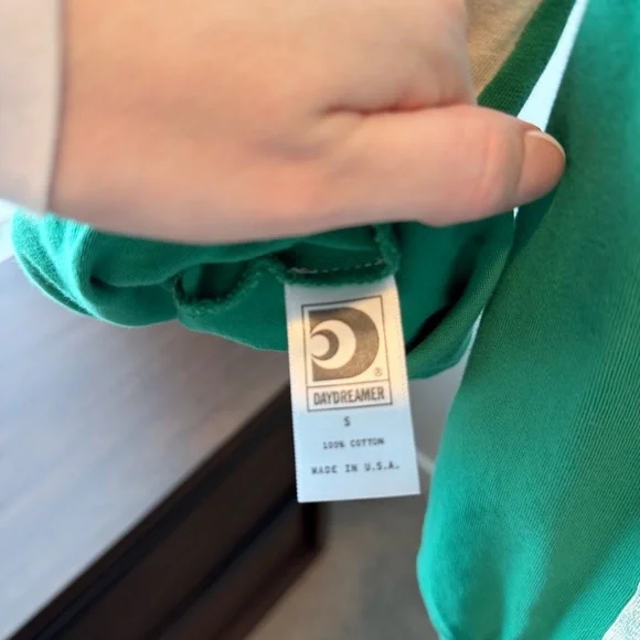 Daydreamer Green and White Rugby Shirt - Picture 10 of 11